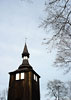 Klocktornet vid kyrkan i Trosa. Mars 2006.